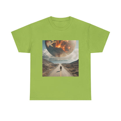 Ethereal Journey Unisex Heavy Cotton Tee - Celestial Artwork