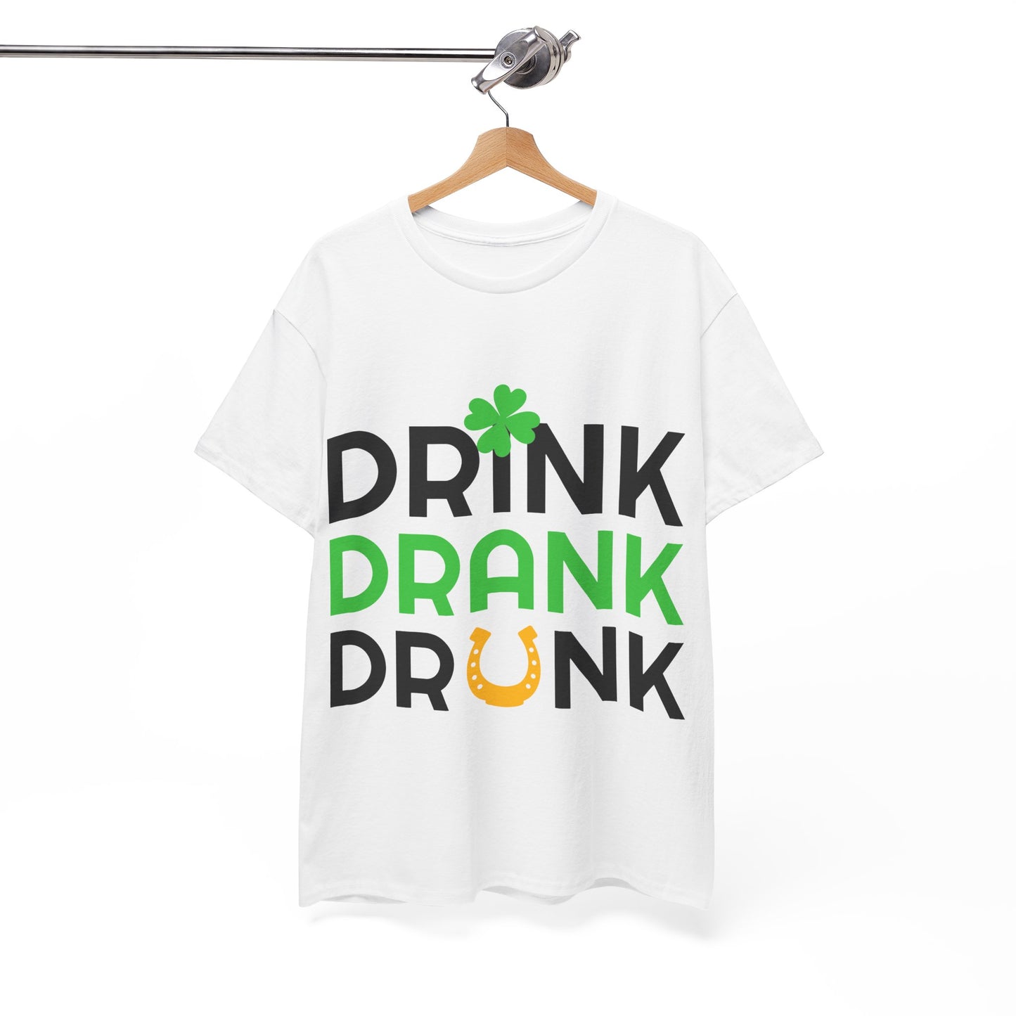 St. Patrick's Day Fun Unisex Tee - Drink Drank Drunk Design