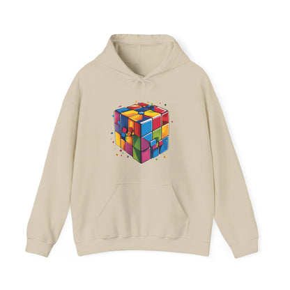 Colorful Rubik's Cube Unisex Hoodie - Perfect for Puzzle Lovers