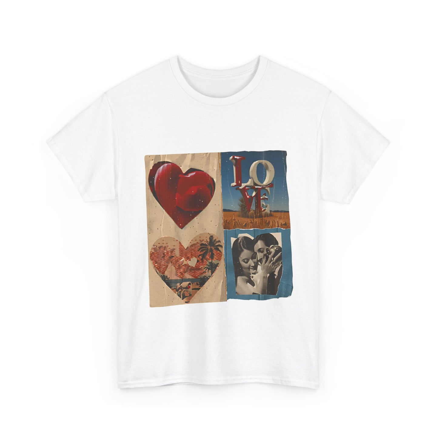 Vintage Love Unisex Heavy Cotton Tee - Casual Retro Graphic T-Shirt