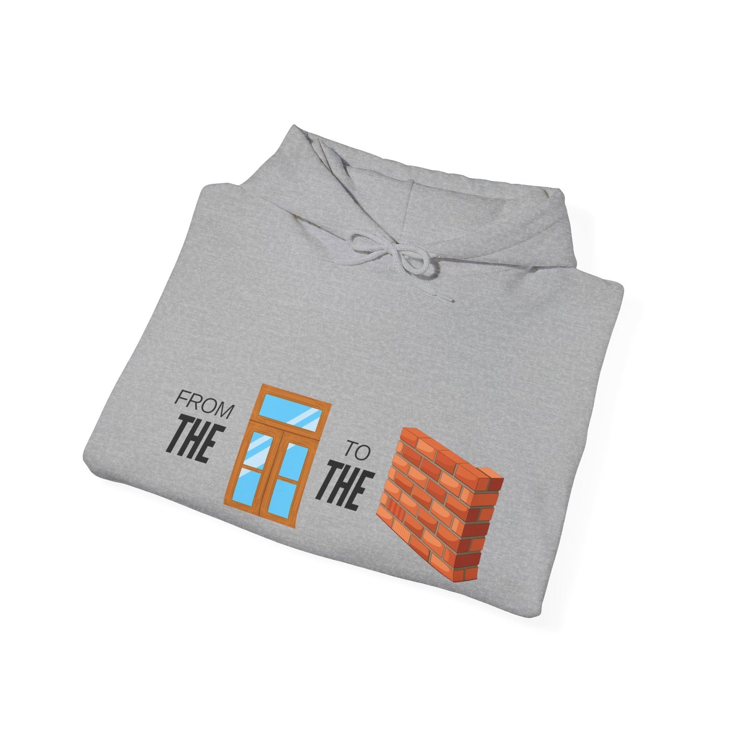 Inspirational Message Hoodie - 'From the Door to the Brick' Unisex Heavy Blend™ Hooded Sweatshirt