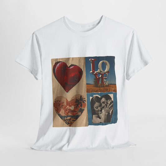 Vintage Love Unisex Heavy Cotton Tee - Casual Retro Graphic T-Shirt