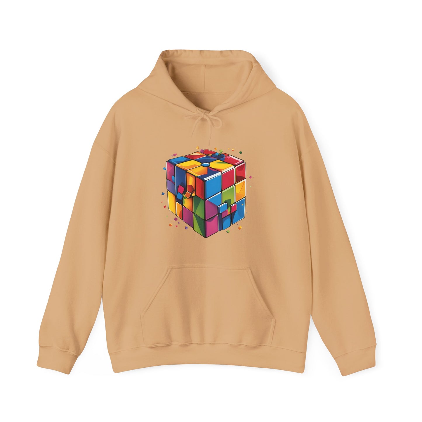 Colorful Rubik's Cube Unisex Hoodie - Perfect for Puzzle Lovers