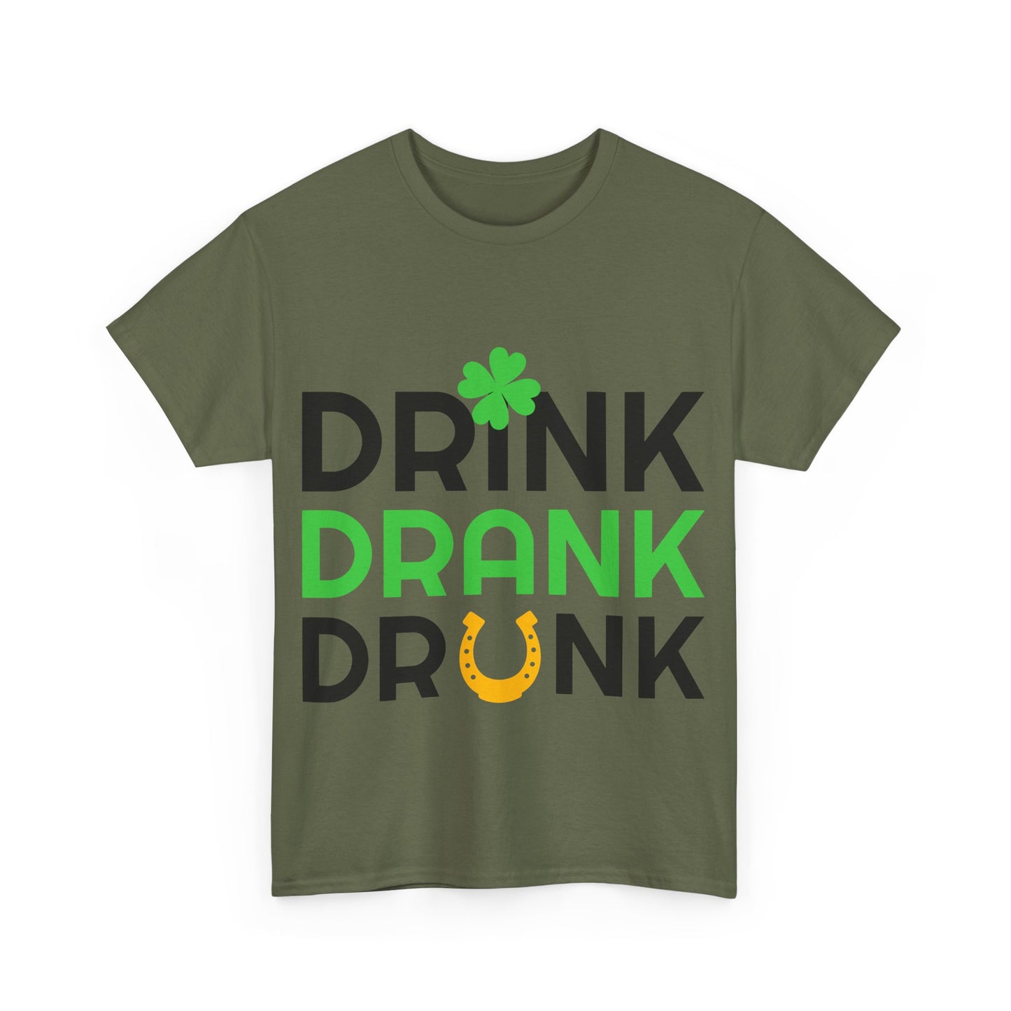 St. Patrick's Day Fun Unisex Tee - Drink Drank Drunk Design