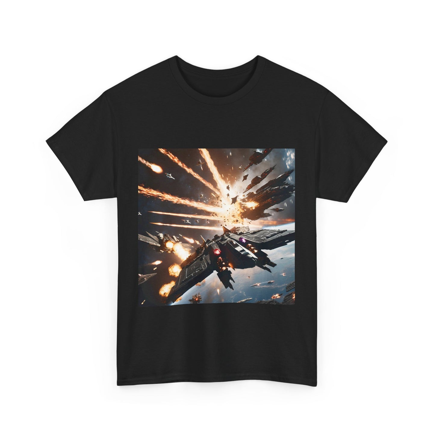 Galactic Adventure Unisex Heavy Cotton Tee - Explore the Cosmos