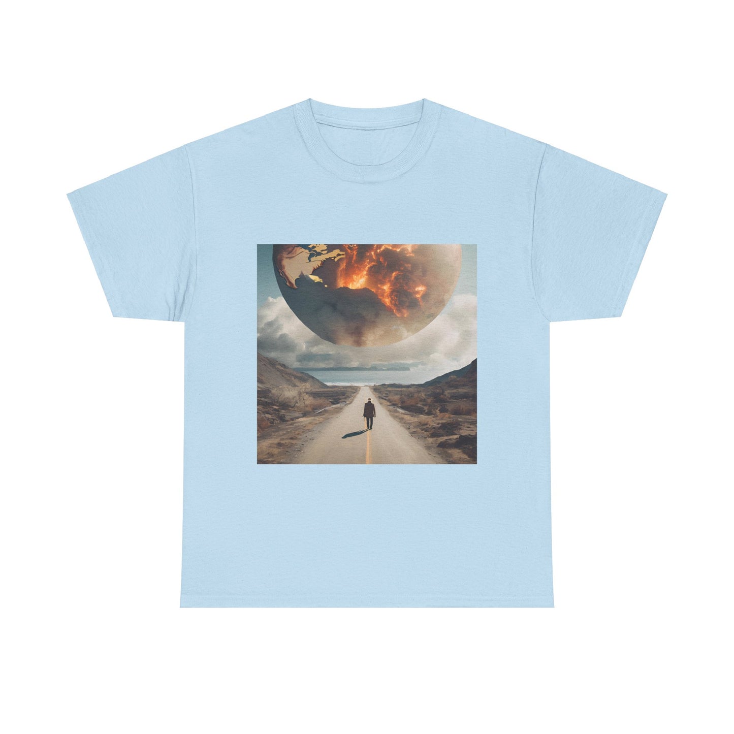 Ethereal Journey Unisex Heavy Cotton Tee - Celestial Artwork