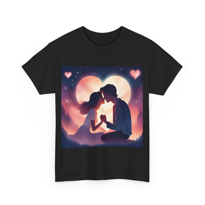 Romantic Couple Graphic Unisex Heavy Cotton Tee