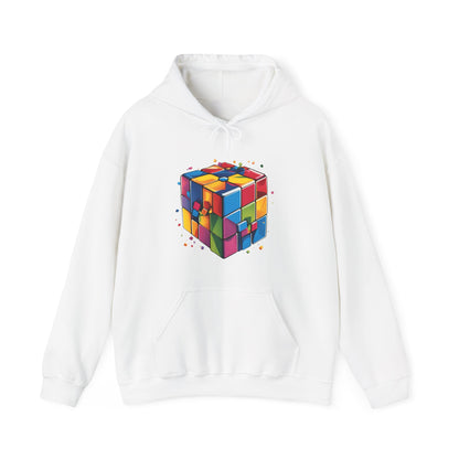 Colorful Rubik's Cube Unisex Hoodie - Perfect for Puzzle Lovers