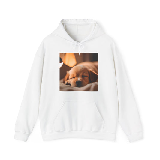 Cozy Puppy Print Hoodie - Unisex Heavy Blend™ Hooded Sweatshirt