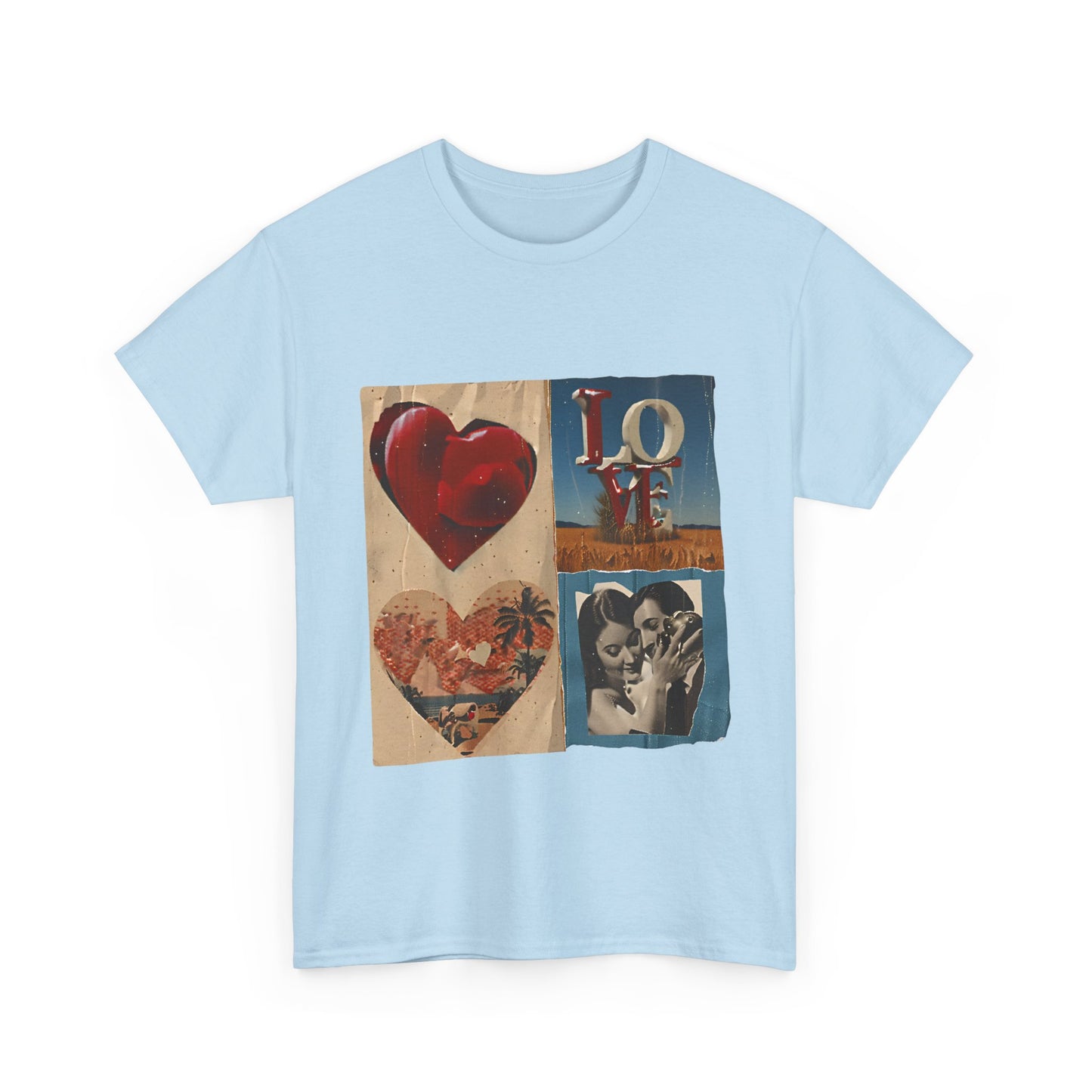 Vintage Love Unisex Heavy Cotton Tee - Casual Retro Graphic T-Shirt