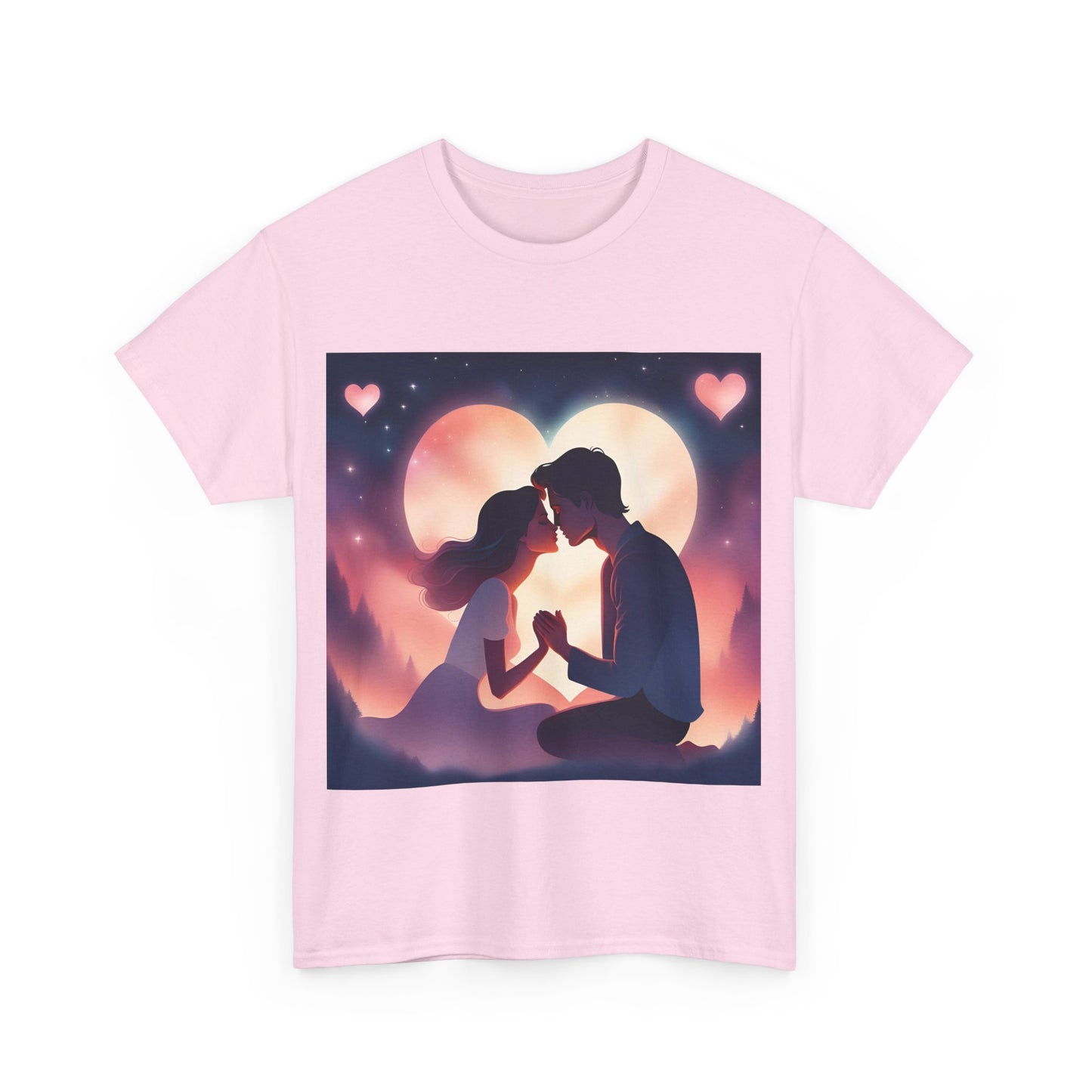 Romantic Couple Graphic Unisex Heavy Cotton Tee