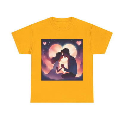 Romantic Couple Graphic Unisex Heavy Cotton Tee