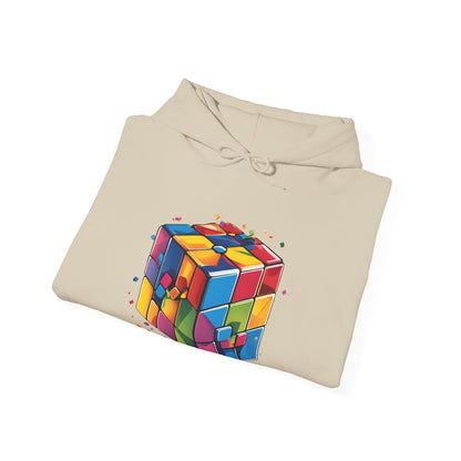 Colorful Rubik's Cube Unisex Hoodie - Perfect for Puzzle Lovers