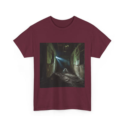 Haunting Vibes Unisex Heavy Cotton Tee - Unique Ghostly Design