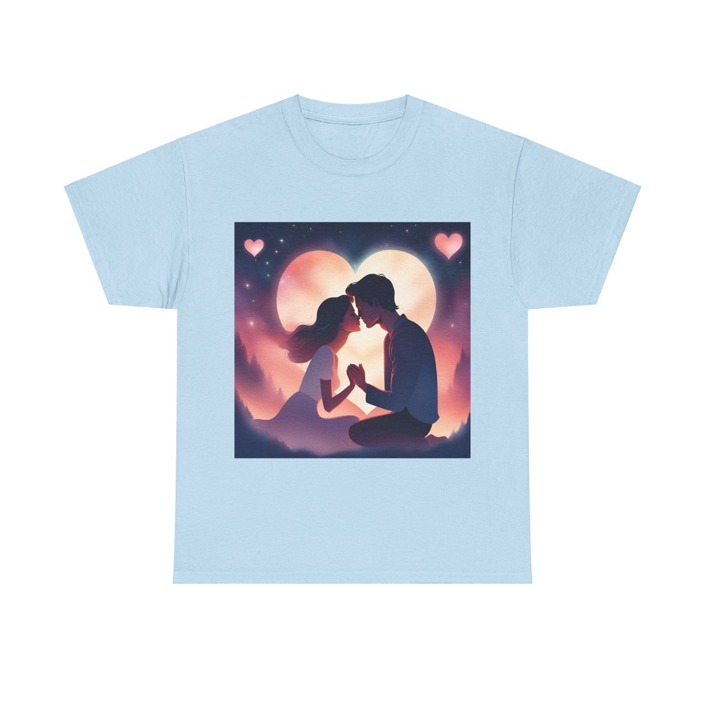 Romantic Couple Graphic Unisex Heavy Cotton Tee