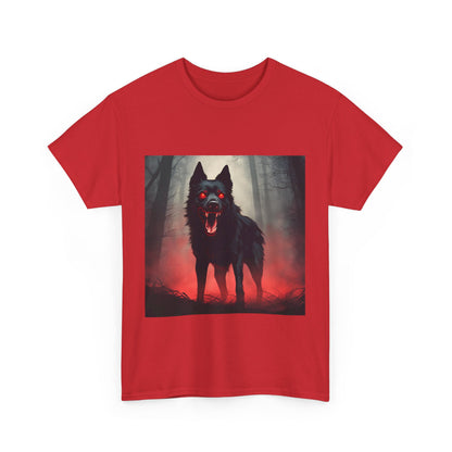 Menacing Wolf Graphic Tee - Unisex Heavy Cotton T-Shirt