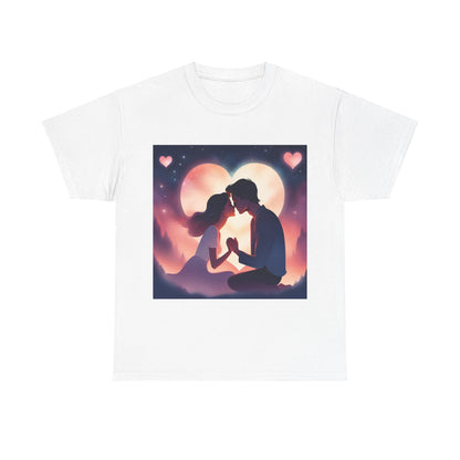 Romantic Couple Graphic Unisex Heavy Cotton Tee