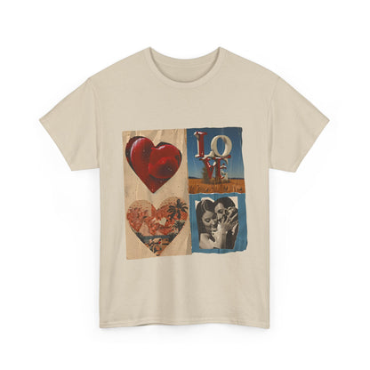 Vintage Love Unisex Heavy Cotton Tee - Casual Retro Graphic T-Shirt