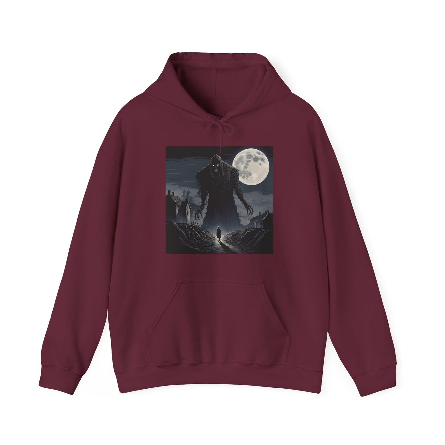 Chilling Nightmares Hoodie - Unisex Heavy Blend™ Sweatshirt with Creepy Creature Design