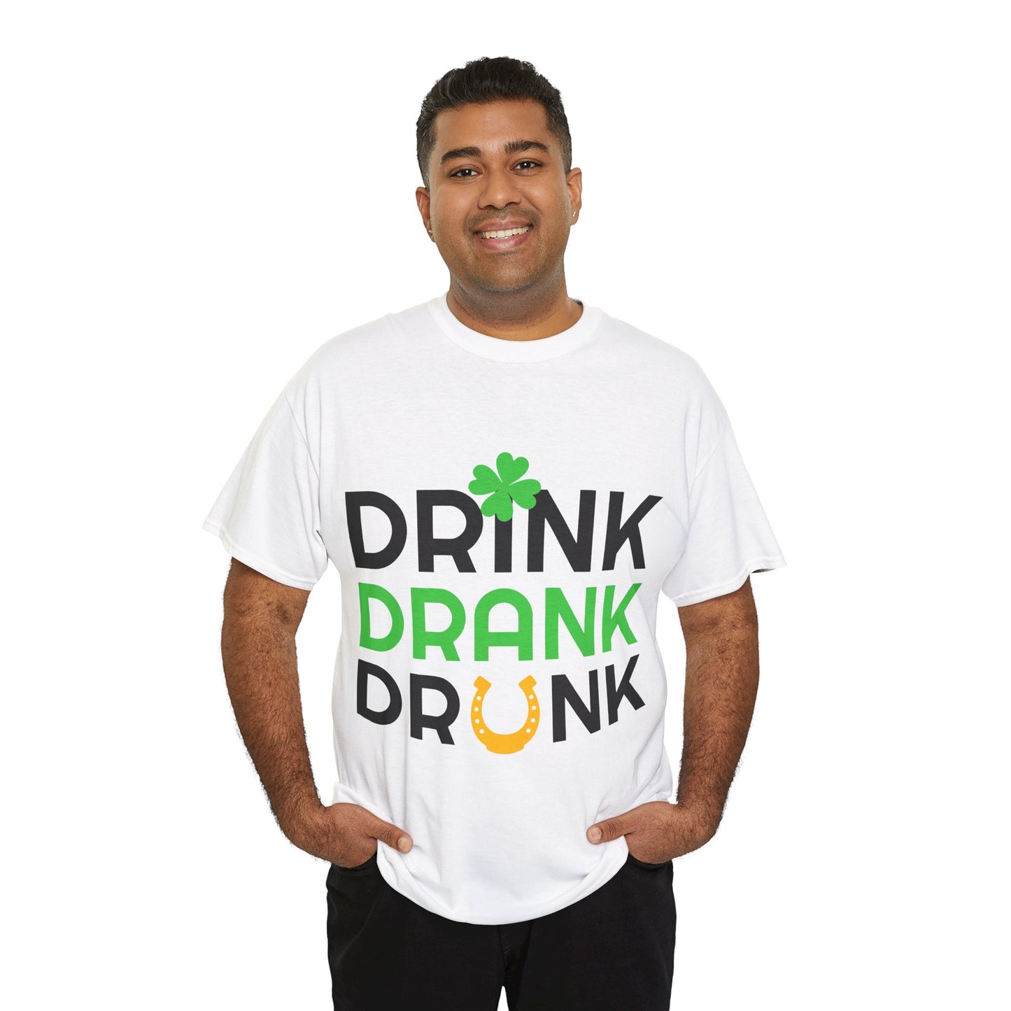 St. Patrick's Day Fun Unisex Tee - Drink Drank Drunk Design