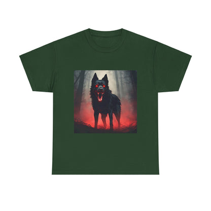 Menacing Wolf Graphic Tee - Unisex Heavy Cotton T-Shirt