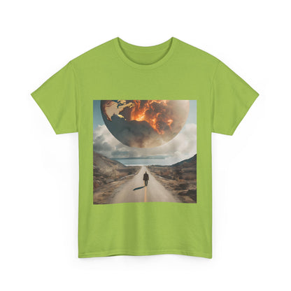 Ethereal Journey Unisex Heavy Cotton Tee - Celestial Artwork