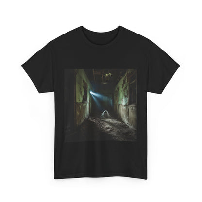 Haunting Vibes Unisex Heavy Cotton Tee - Unique Ghostly Design