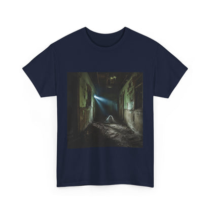 Haunting Vibes Unisex Heavy Cotton Tee - Unique Ghostly Design