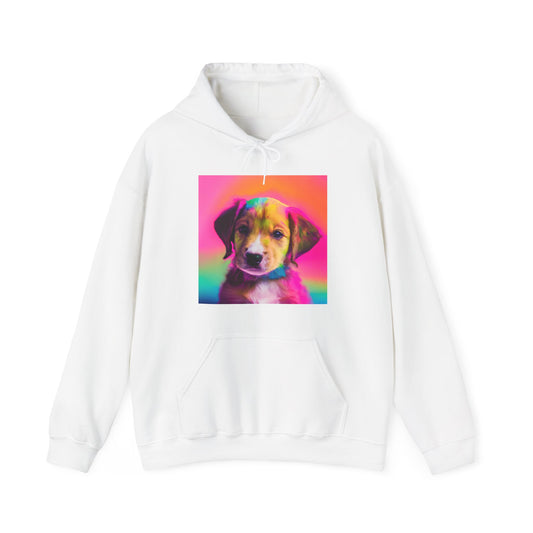 Colorful Puppy Art Unisex Hoodie - Cozy Pet Lover Sweatshirt