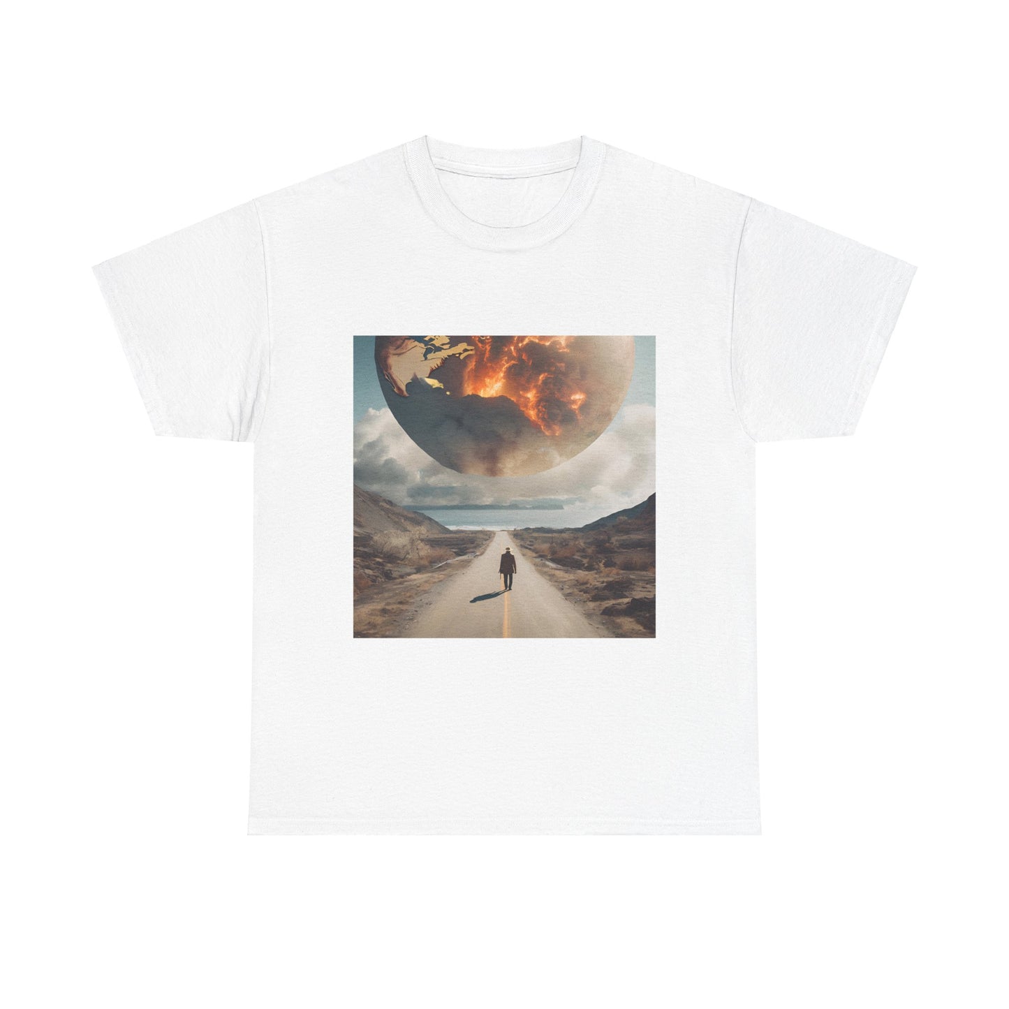 Ethereal Journey Unisex Heavy Cotton Tee - Celestial Artwork