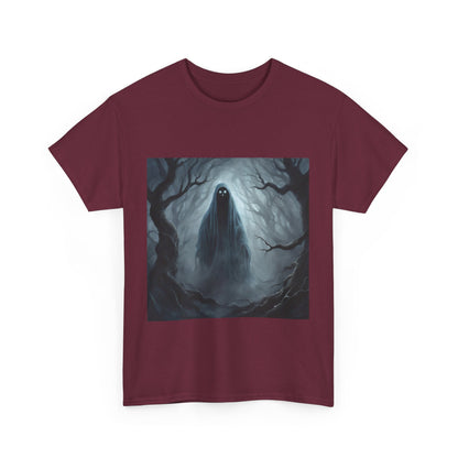 Unisex Heavy Cotton Tee - Spooky Ghost Vibes Graphic T-Shirt