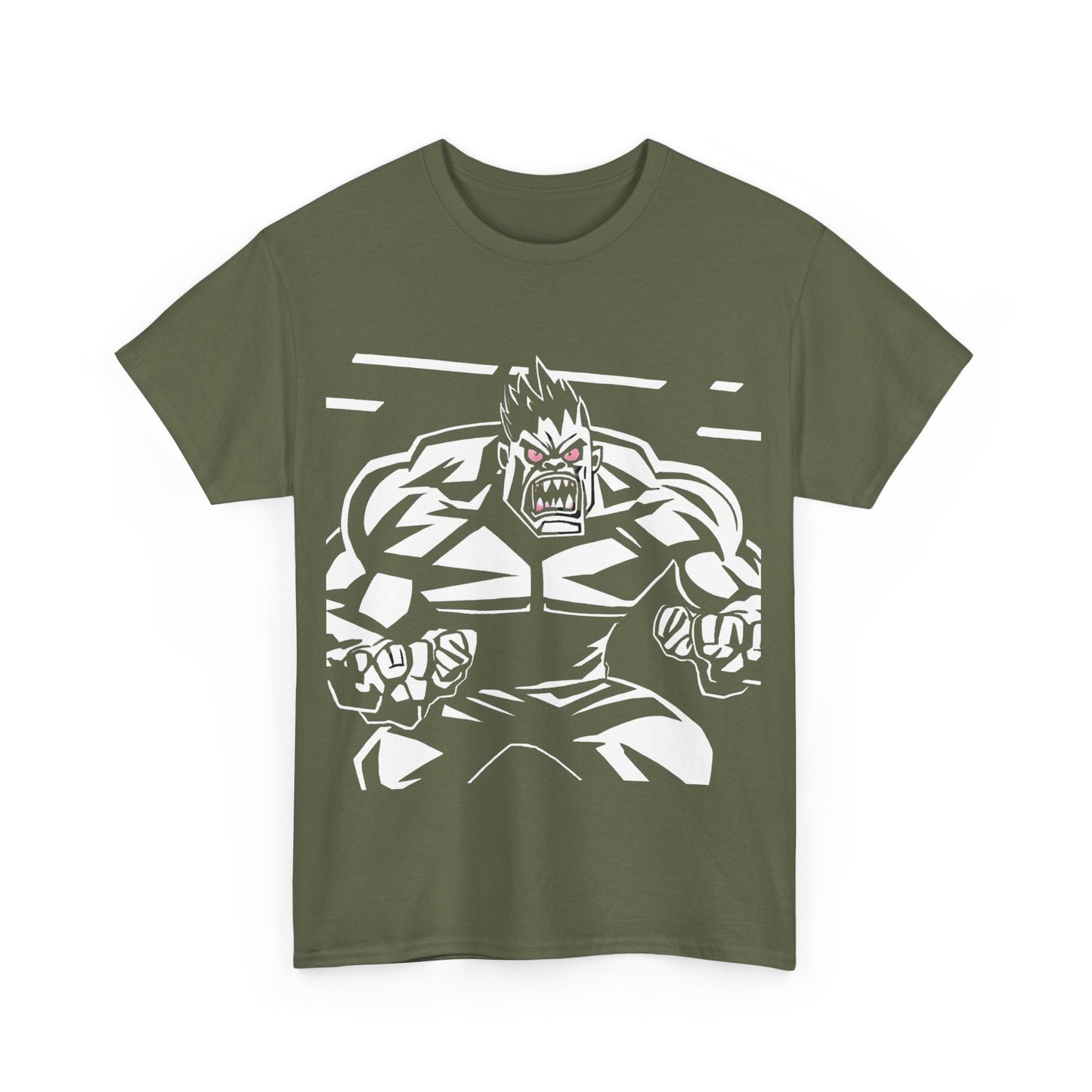 Men's Graphic Heavy Cotton Tee - Hulk Smash Design