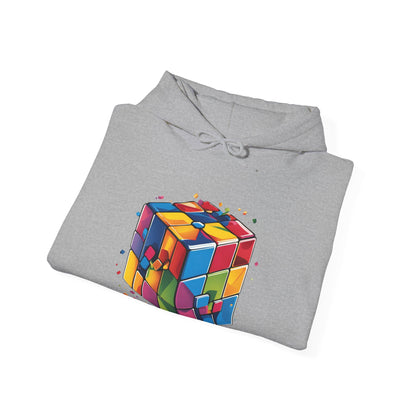 Colorful Rubik's Cube Unisex Hoodie - Perfect for Puzzle Lovers