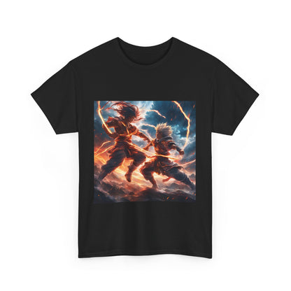 Epic Battle Unisex Heavy Cotton Tee - Vibrant Anime Design