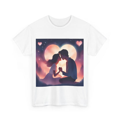 Romantic Couple Graphic Unisex Heavy Cotton Tee