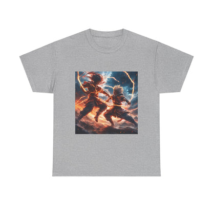 Epic Battle Unisex Heavy Cotton Tee - Vibrant Anime Design