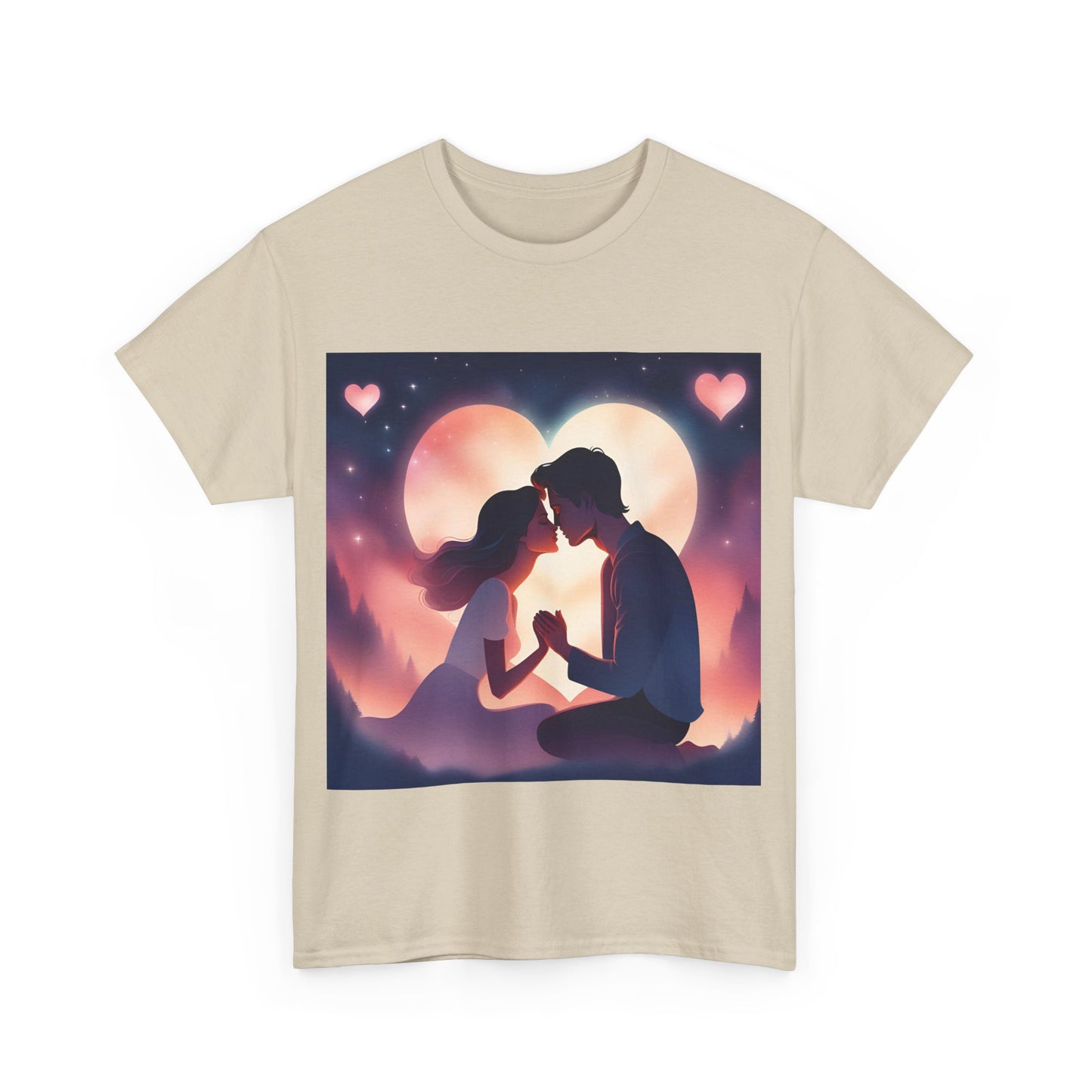 Romantic Couple Graphic Unisex Heavy Cotton Tee