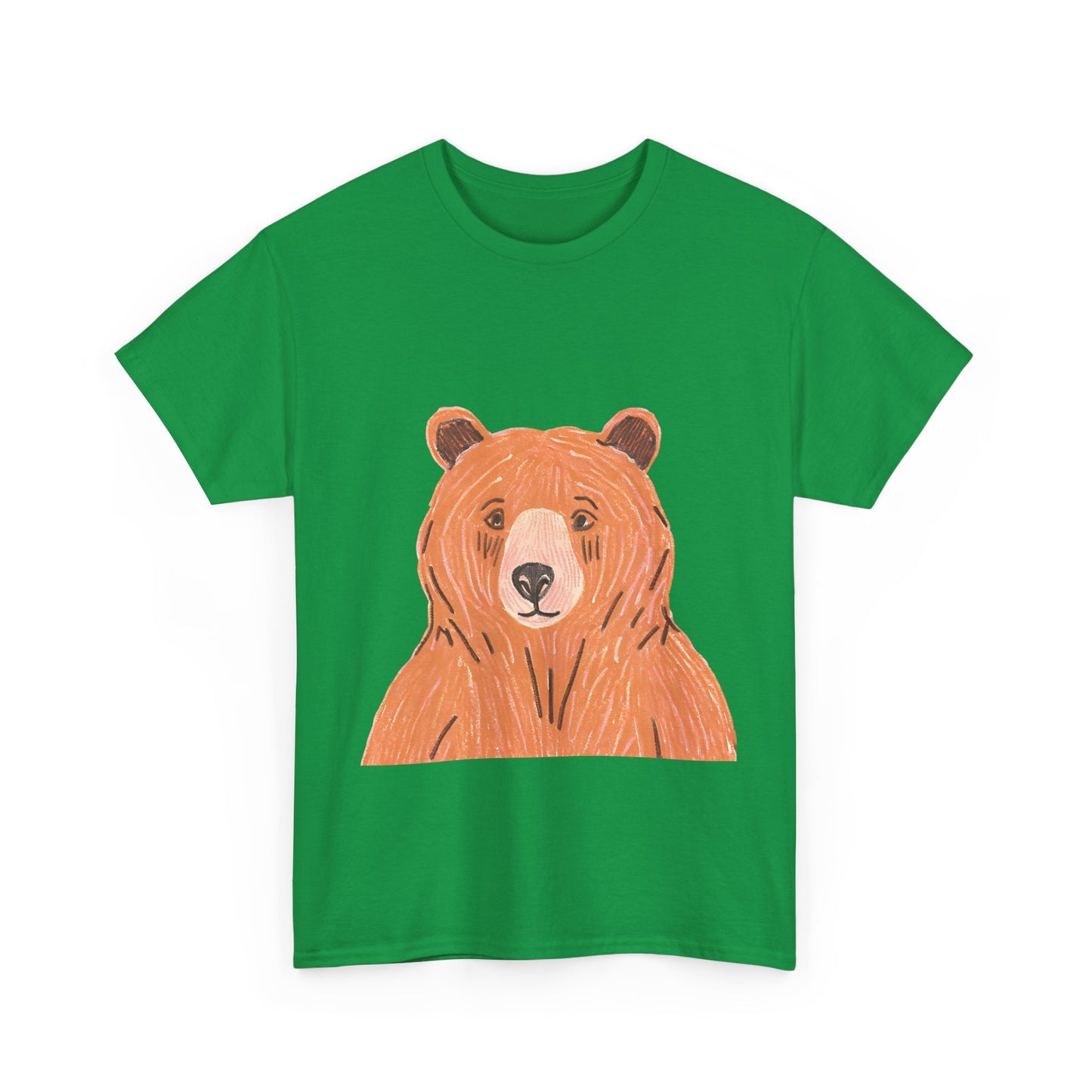 Bear Graphic Unisex Heavy Cotton Tee - Nature Lover's T-Shirt