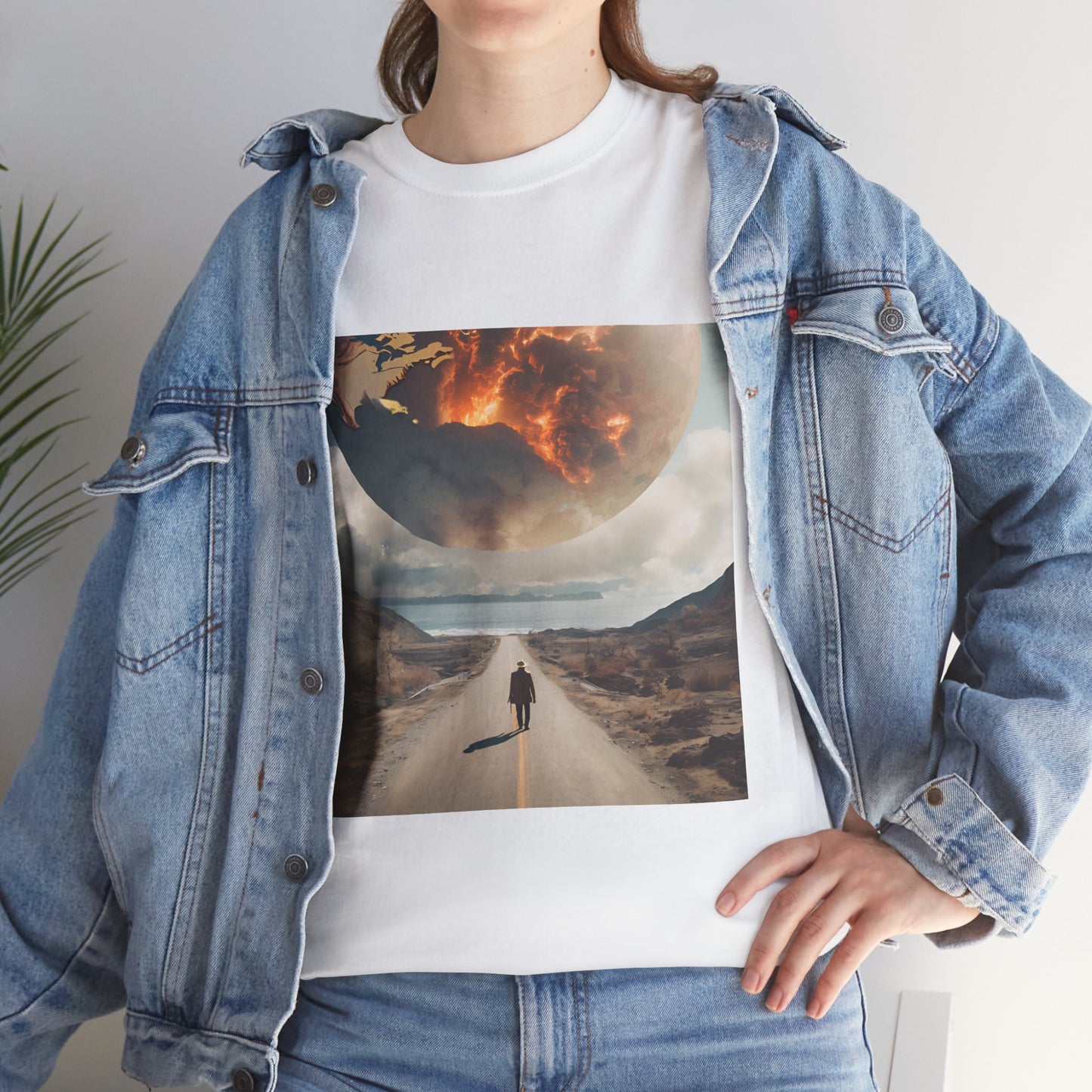 Ethereal Journey Unisex Heavy Cotton Tee - Celestial Artwork