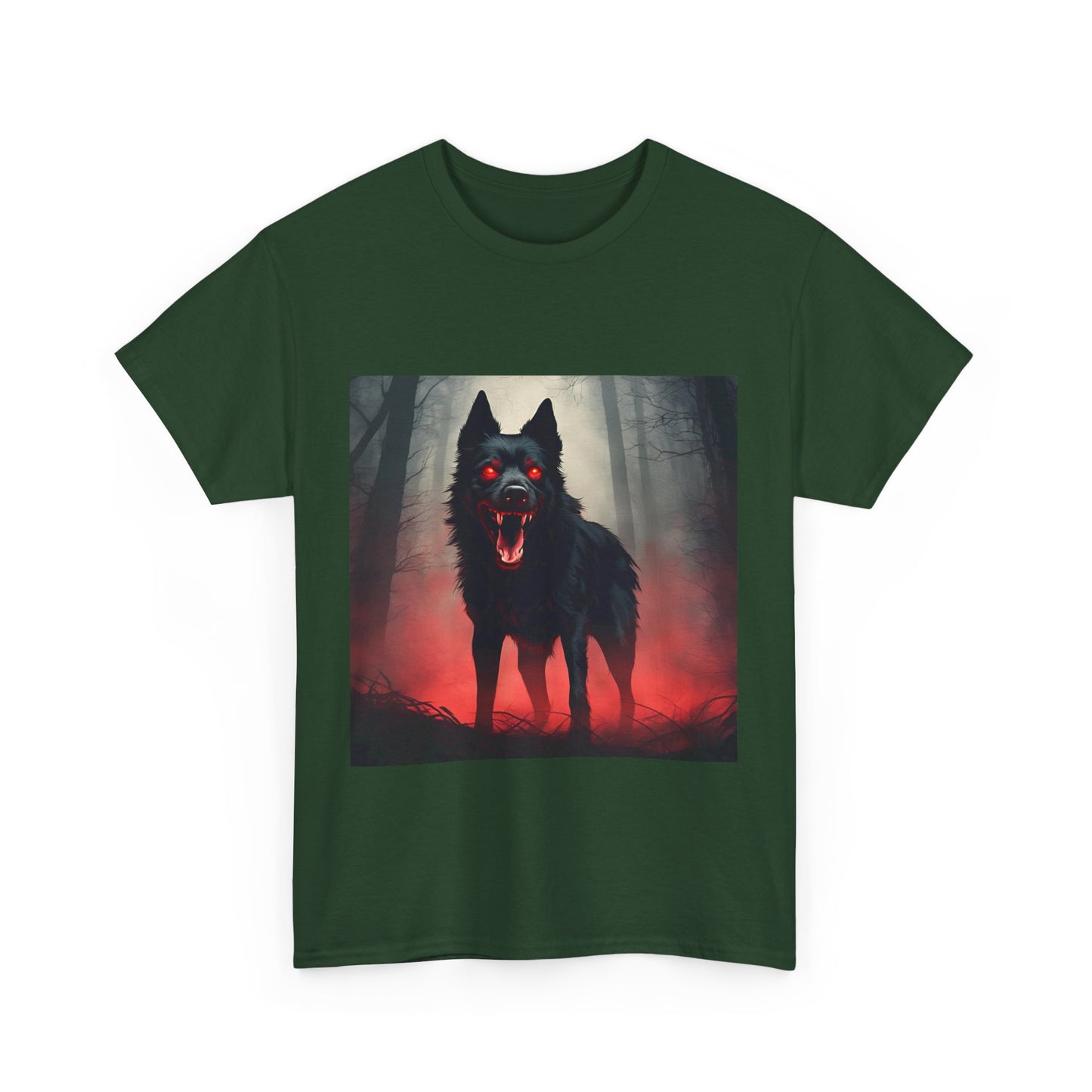 Menacing Wolf Graphic Tee - Unisex Heavy Cotton T-Shirt