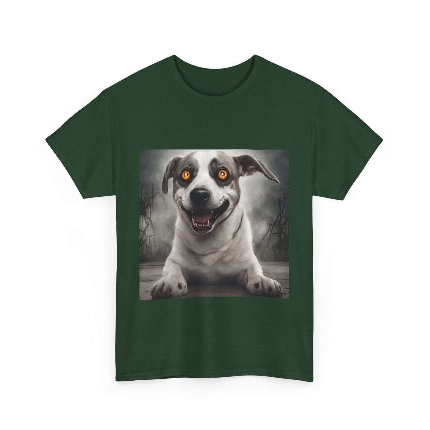 Creepy Dog Graphic Unisex Heavy Cotton Tee - Perfect for Dog Lovers