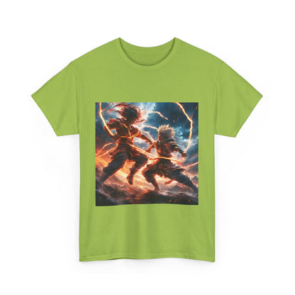 Epic Battle Unisex Heavy Cotton Tee - Vibrant Anime Design