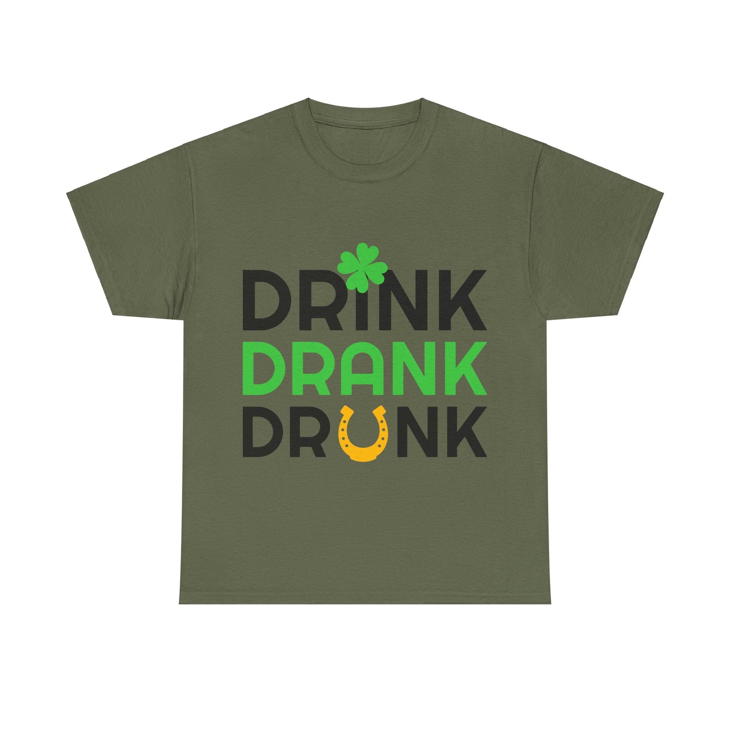 St. Patrick's Day Fun Unisex Tee - Drink Drank Drunk Design