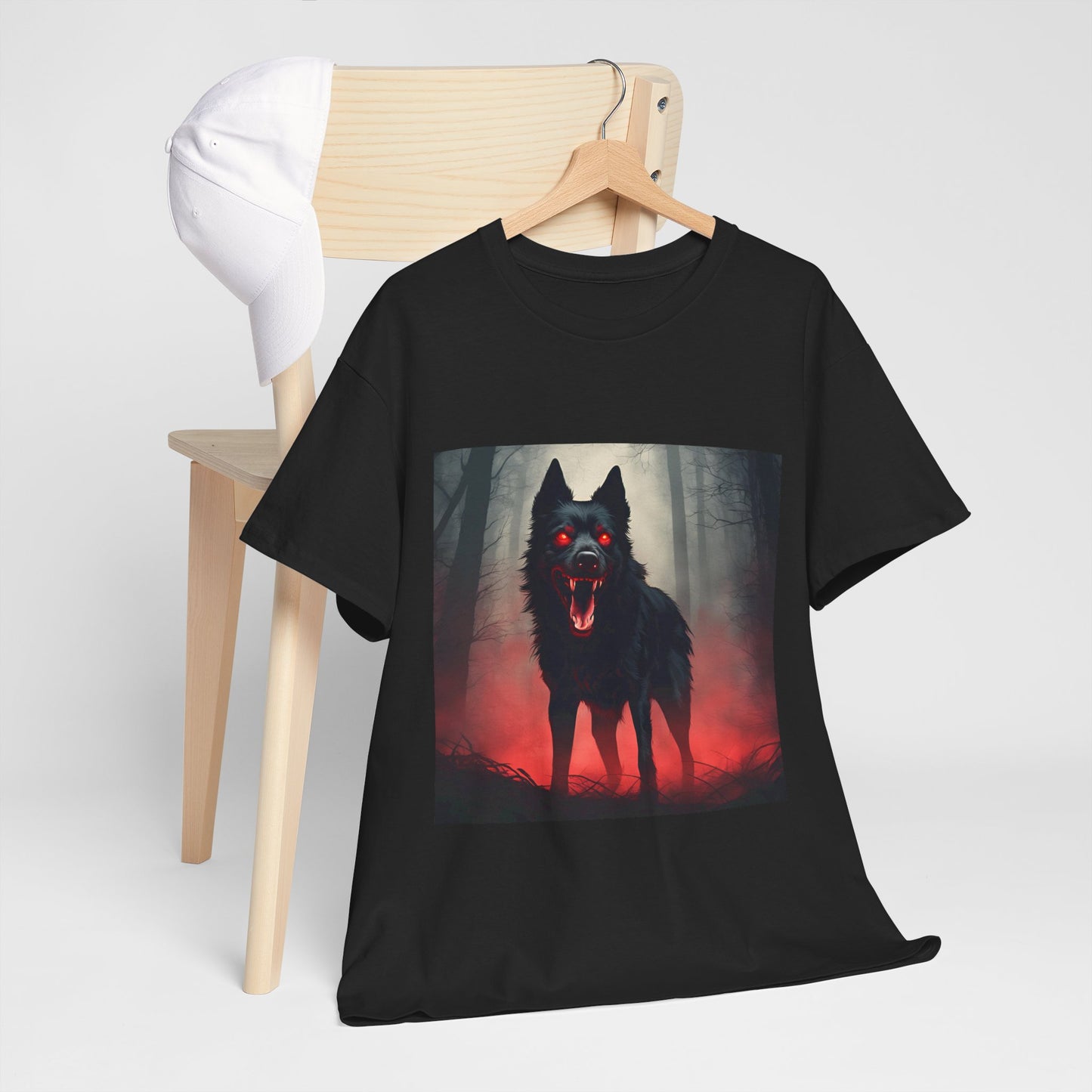 Menacing Wolf Graphic Tee - Unisex Heavy Cotton T-Shirt