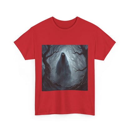 Unisex Heavy Cotton Tee - Spooky Ghost Vibes Graphic T-Shirt