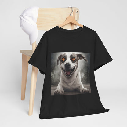 Creepy Dog Graphic Unisex Heavy Cotton Tee - Perfect for Dog Lovers