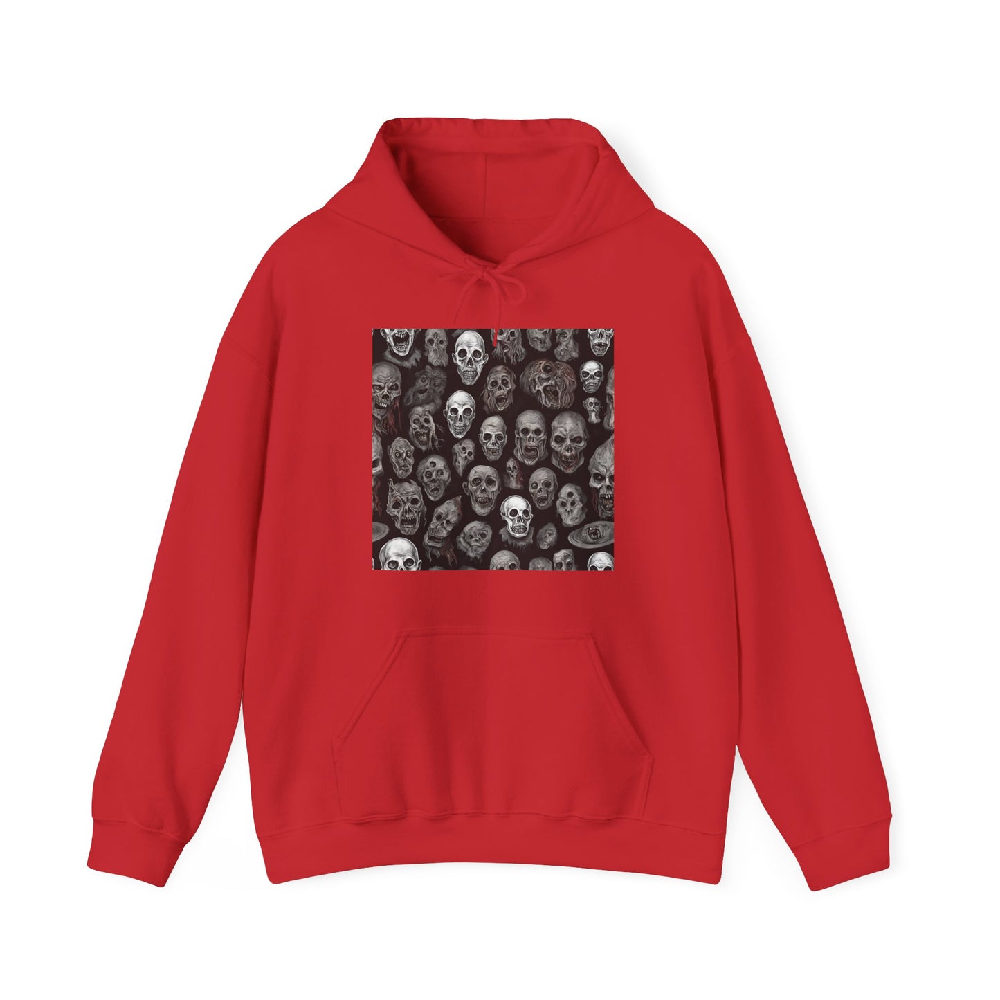 Graphic Skull Design Unisex Heavy Blend™ Hoodie - Edgy Streetwear for Halloween and Everyday Style