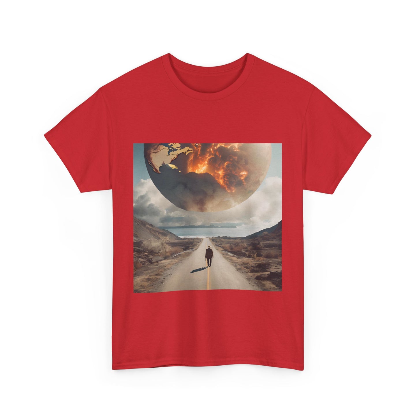 Ethereal Journey Unisex Heavy Cotton Tee - Celestial Artwork