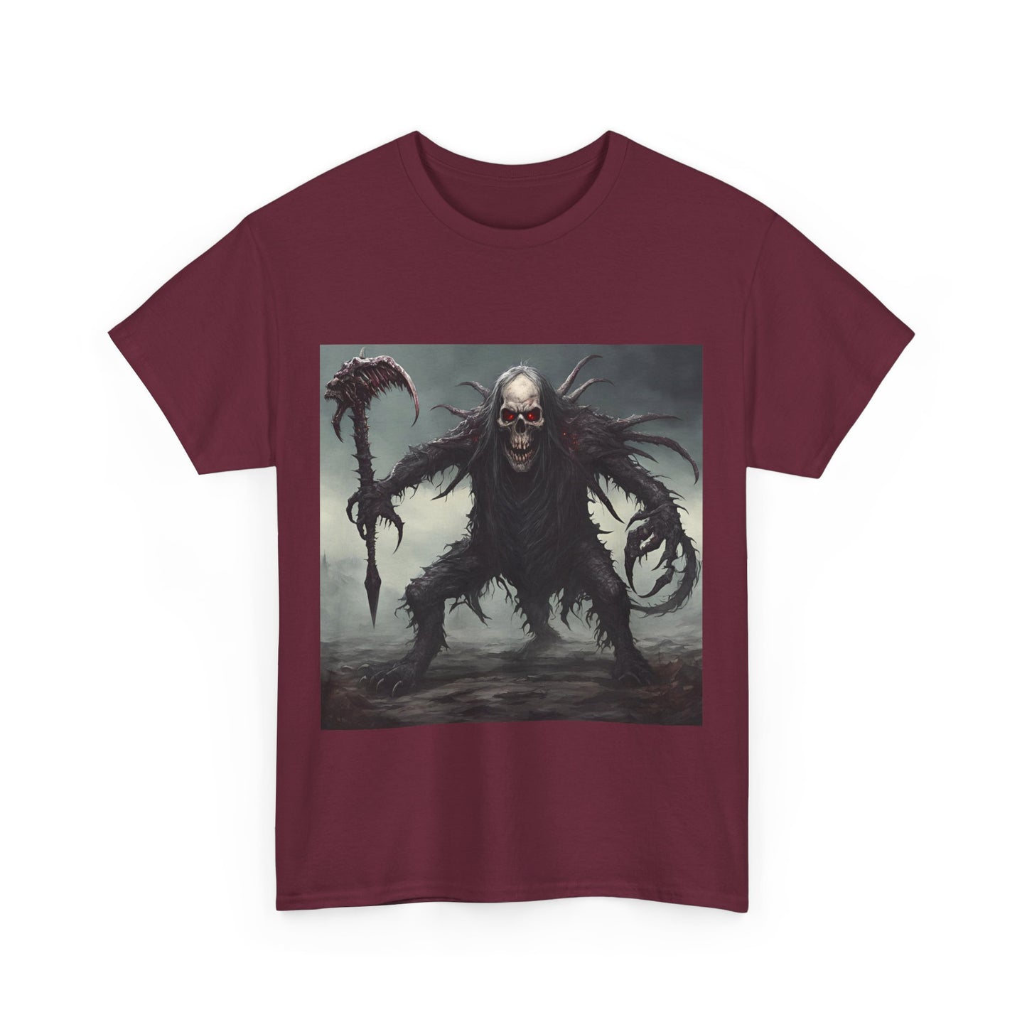 Gothic Unisex Heavy Cotton Tee with Dark Fantasy Design