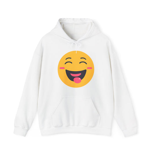 Smiley Face Unisex Heavy Blend Hoodie - Comfortable & Joyful Sweatshirt